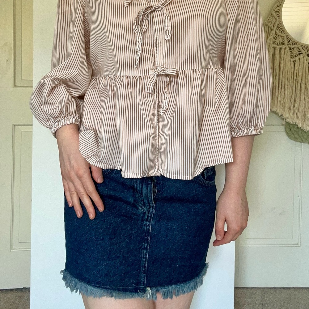 Free People Denim Mini Skirt